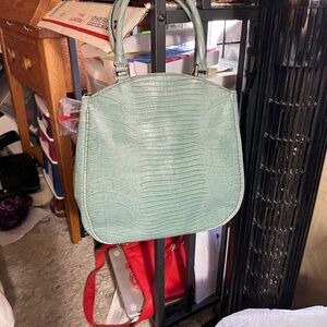 Vintage Talbots Mint Green Textured Shoulder Bag